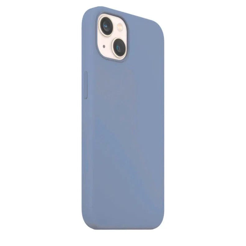 Cases & Covers for iPhone 13 / Bluish Grey Apple iPhone 13 Liquid silicone Soft Phone Cover With inner microfiber