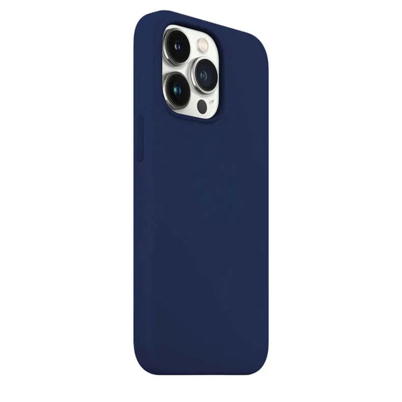 Cases & Covers for iPhone 13 / Dark Blue Apple iPhone 13 Liquid silicone Soft Phone Cover With inner microfiber