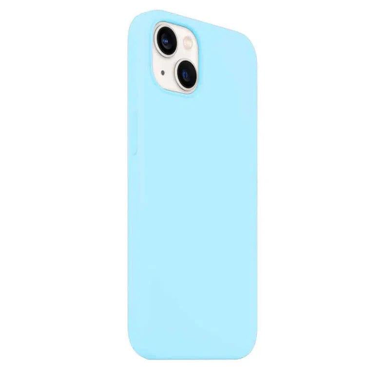 Cases & Covers for iPhone 13 / Light Blue Apple iPhone 13 Liquid silicone Soft Phone Cover With inner microfiber