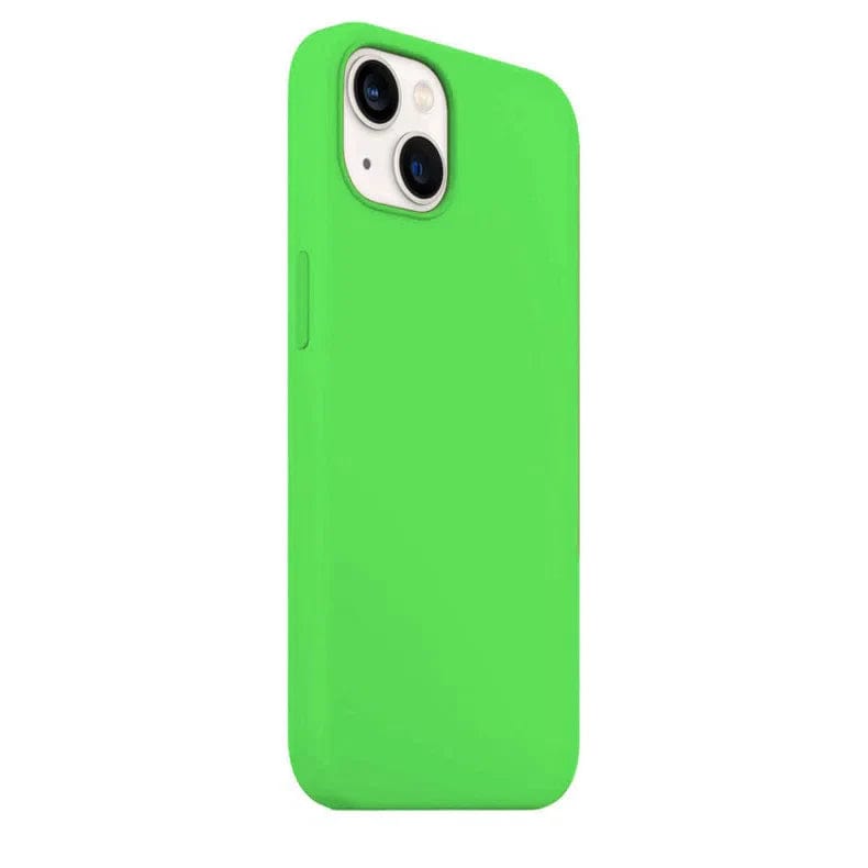 Cases & Covers for iPhone 13 / Lime Green Apple iPhone 13 Liquid silicone Soft Phone Cover With inner microfiber