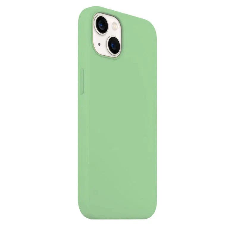 Cases & Covers for iPhone 13 / Pastel Green Apple iPhone 13 Liquid silicone Soft Phone Cover With inner microfiber