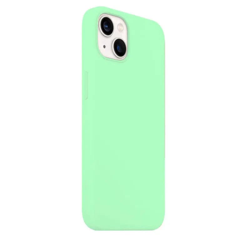 Cases & Covers for iPhone 13 / Pista Green Apple iPhone 13 Liquid silicone Soft Phone Cover With inner microfiber