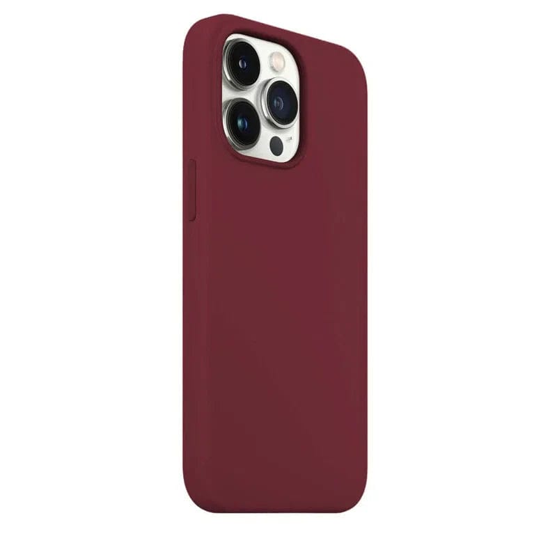 Cases & Covers for iPhone 13 / Wine Red Apple iPhone 13 Liquid silicone Soft Phone Cover With inner microfiber