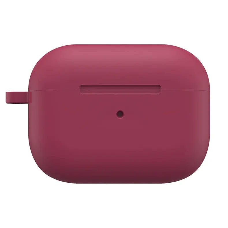 Cases & Covers for Airpods Pro | Pro 2 / Wine Liquid Silicone Soft Skin front LED visible Case for Apple Airpods