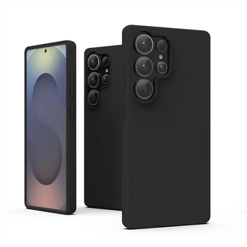 ktusu Generic Cases & Covers Liquid Silicone Soft Touch Feel hard Case for Samsung S24 Ultra Black