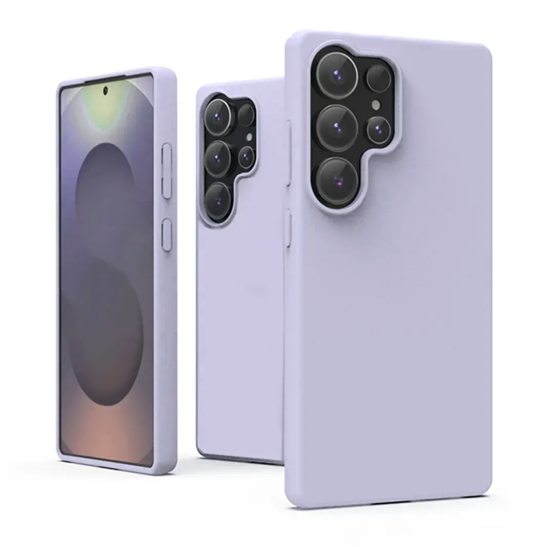 ktusu Generic Cases & Covers Liquid Silicone Soft Touch Feel hard Case for Samsung S24 Ultra Lilac Purple