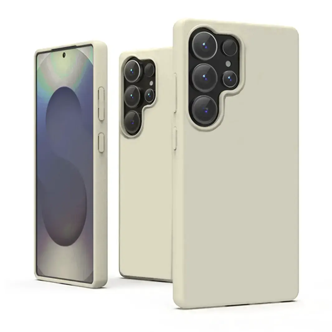 ktusu Generic Cases & Covers Liquid Silicone Soft Touch Feel hard Case for Samsung S24 Ultra Off White