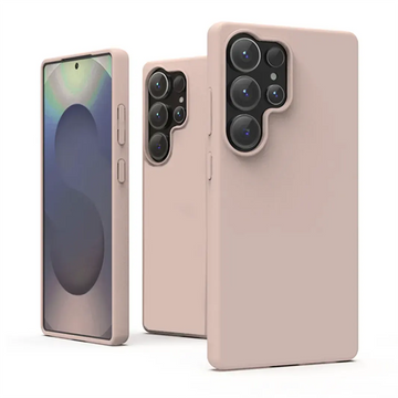 ktusu Generic Cases & Covers Liquid Silicone Soft Touch Feel hard Case for Samsung S24 Ultra Sand Pink