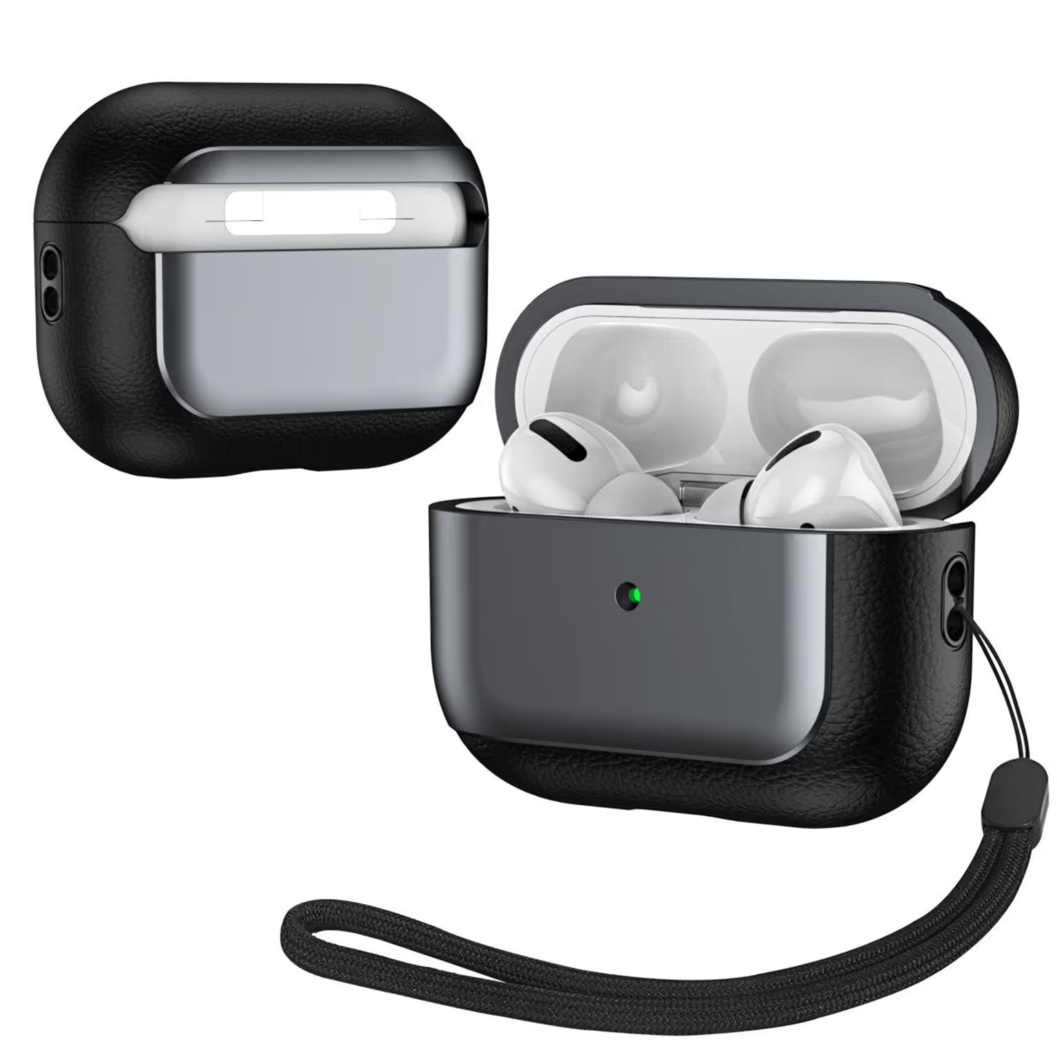 Cases & Covers Litchi Leather Texture Fall Prevention Earphone Cover with Lanyard for Airpods Pro | Pro 2