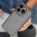 Cases & Covers for iPhone 15 Pro Max / Titanium Grey Lusterless Soft Frame Hard Transparent Back Phone Cover for iPhone