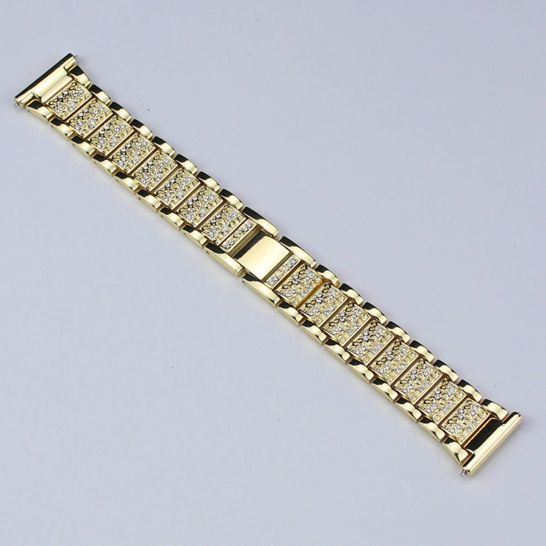 Luxury Bling Rhinestone Dressy Jewelry Metal Band for Smartwatch 22mm