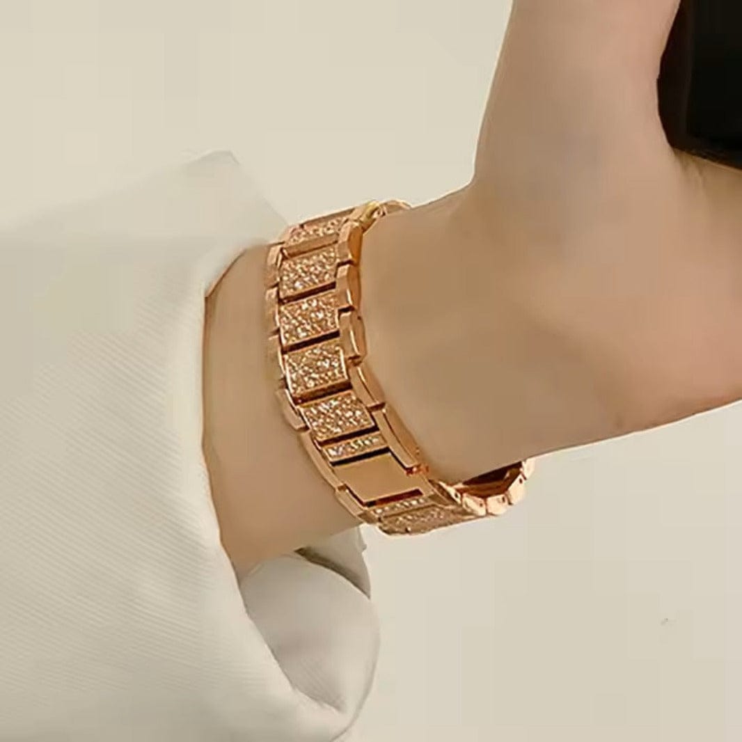 Luxury Bling Rhinestone Dressy Jewelry Metal Band for Smartwatch 22mm