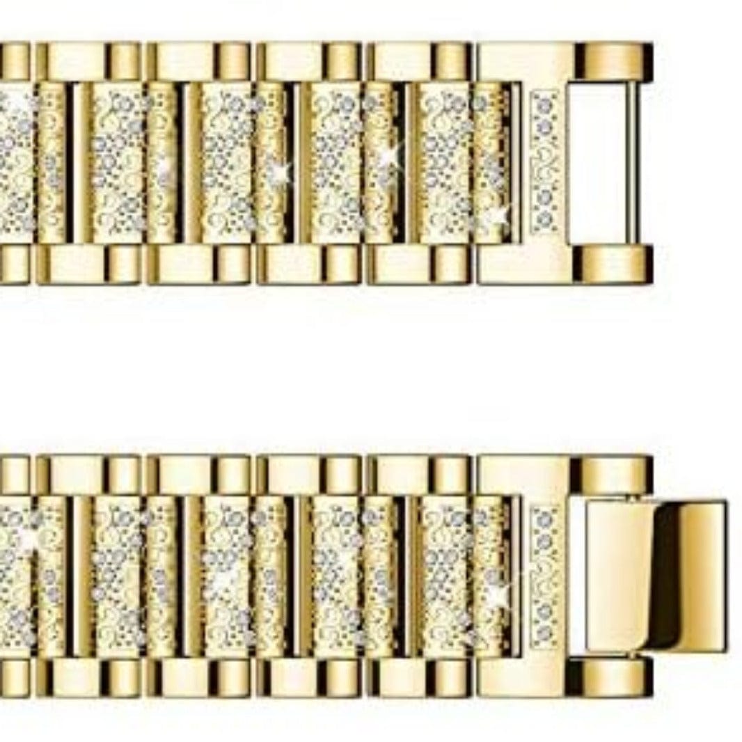 Luxury Bling Rhinestone Dressy Jewelry Metal Band for Smartwatch 22mm
