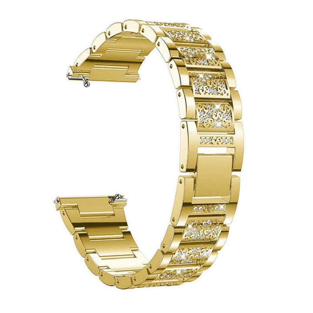 Luxury Bling Rhinestone Dressy Jewelry Metal Band for Smartwatch 22mm