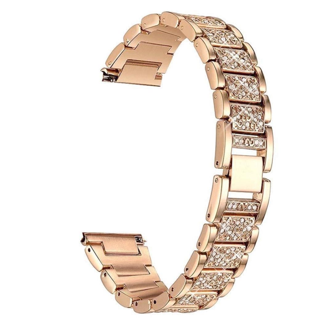 Luxury Bling Rhinestone Dressy Jewelry Metal Band for Smartwatch 22mm
