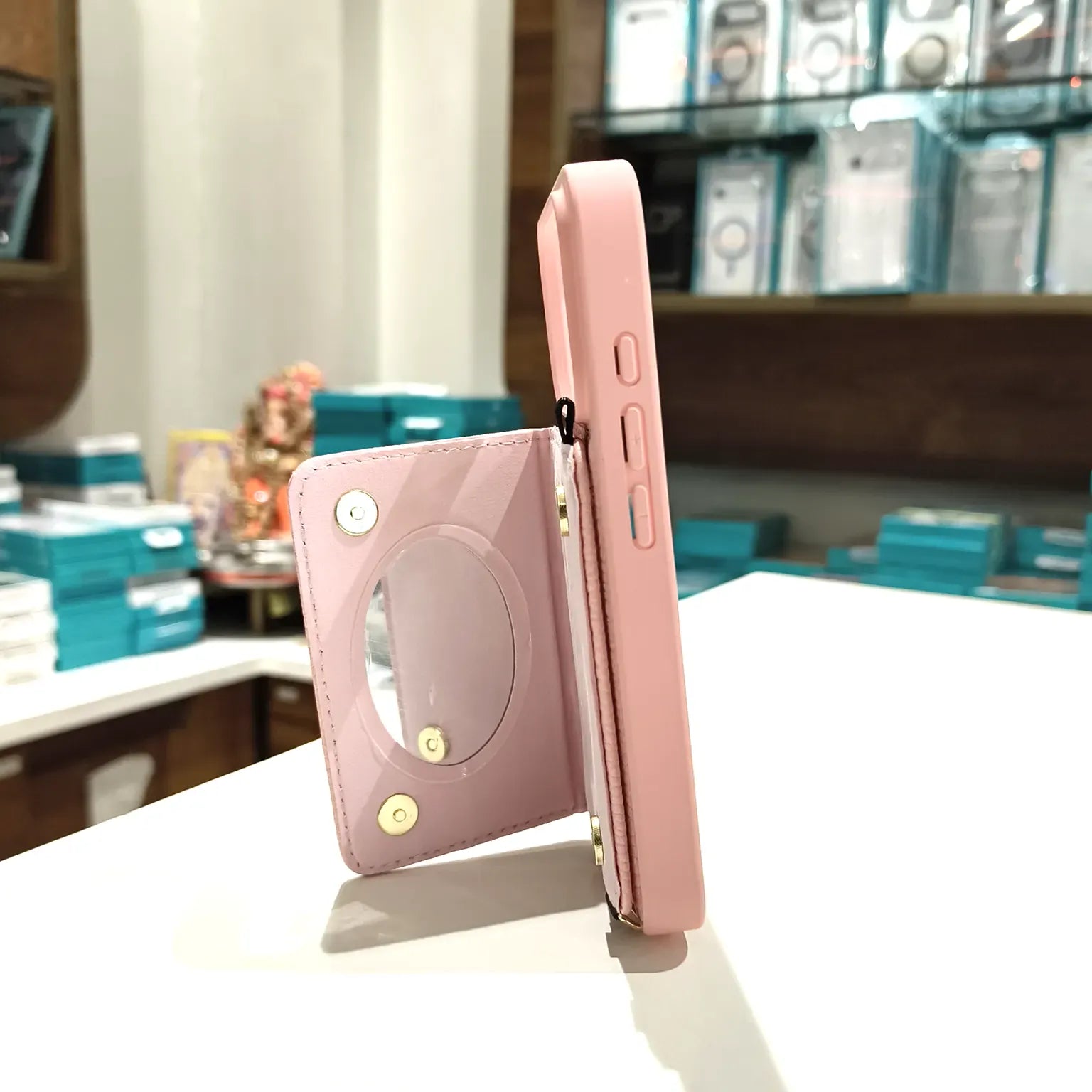 Cases & Covers Luxury Crossbody Mirror Wallet Cards Solt Leather Case for iPhone 17 Pro Max