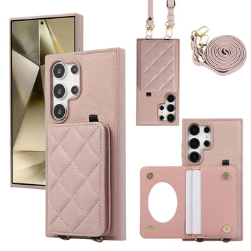 Cases & Covers Luxury Crossbody Mirror Wallet Cards Solt Leather Case for Samsung S26 Ultra