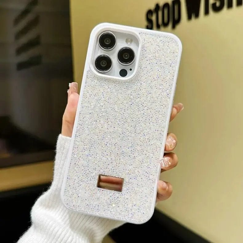 Cases & Covers for iPhone 15 Pro Max / White Luxury Glitter Diamond Bling Shockproof Phone Case for Apple iPhone