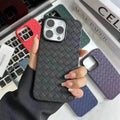 Cases & Covers for iPhone 15 Pro Max / Black Luxury Weave Breathable Matte Silicone Soft Grid Case for Apple iPhone