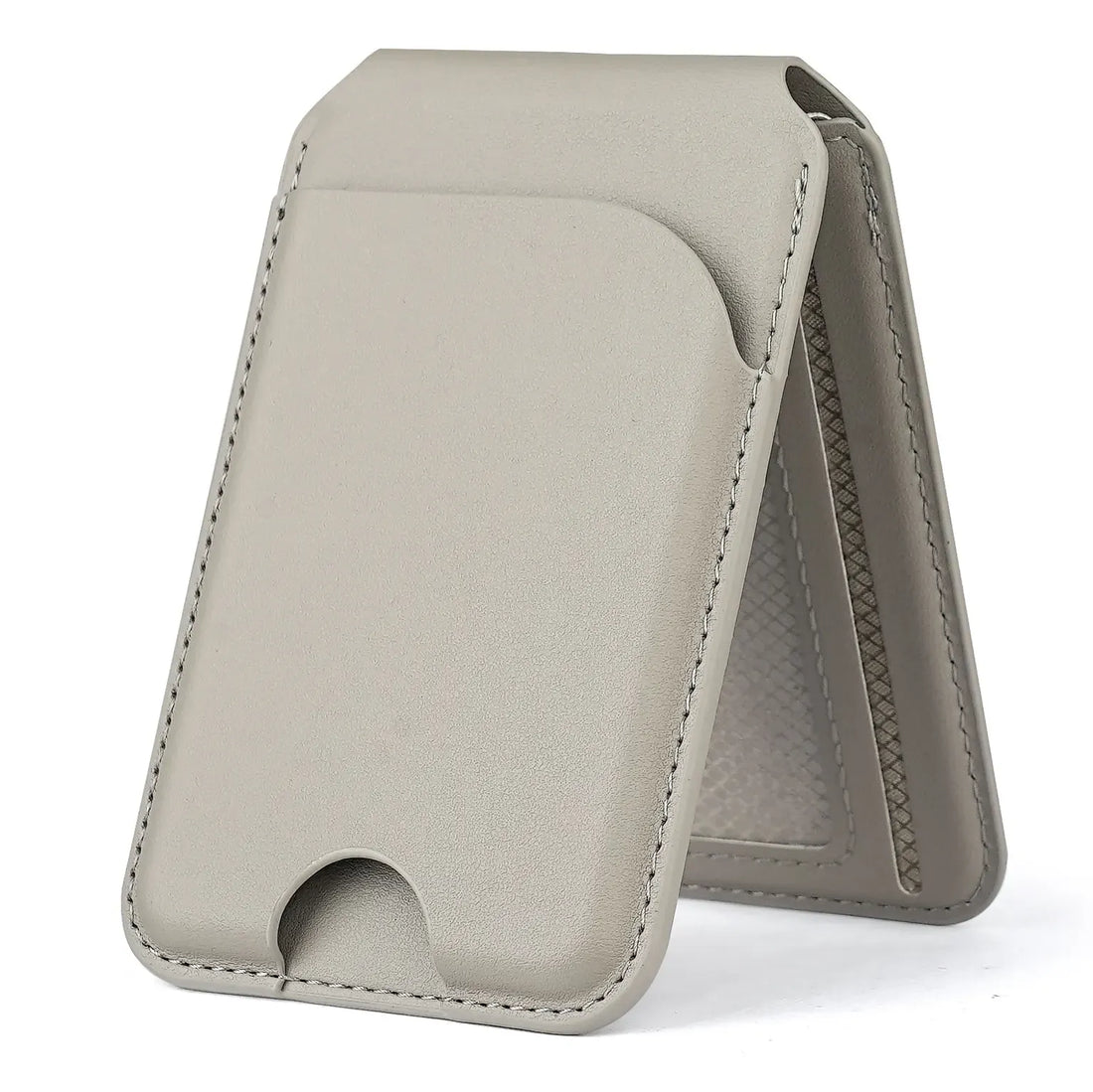 Enhancement Magnetic Bracket Card Holder Magsafe Leather Wallet for iPhone