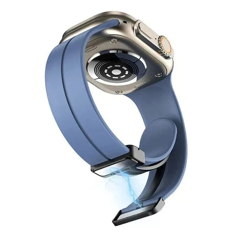 Magnetic D-Buckle Silicone Band for Apple Watch 38 | 40 | 41 | 42mm S10
