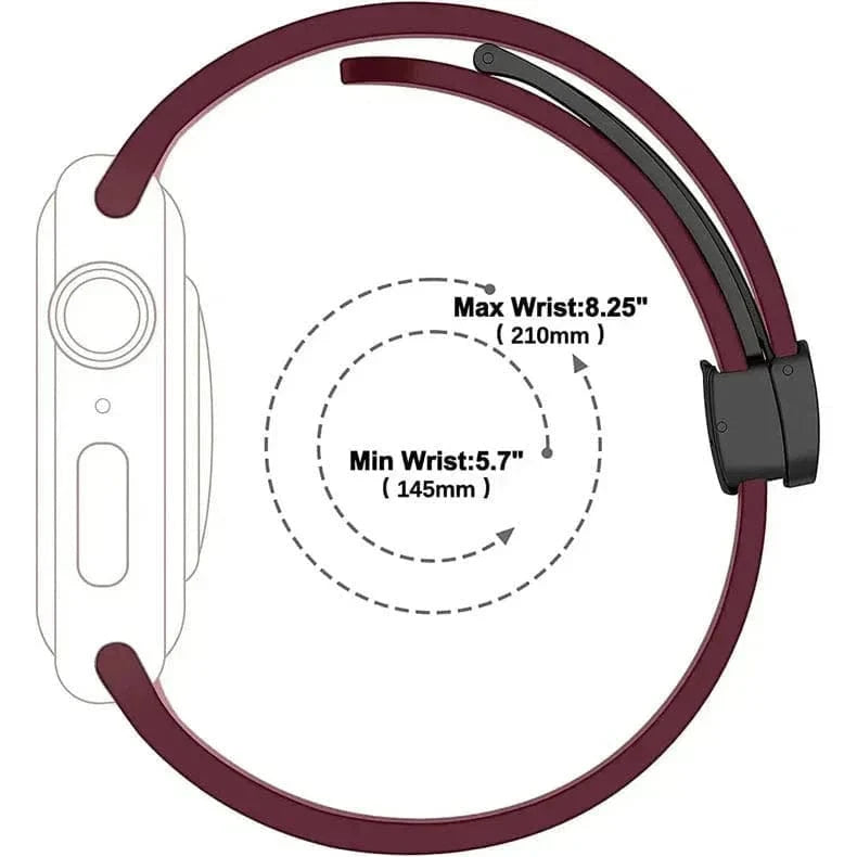 Magnetic D-Buckle Silicone Band for Apple Watch 38 | 40 | 41 | 42mm S10