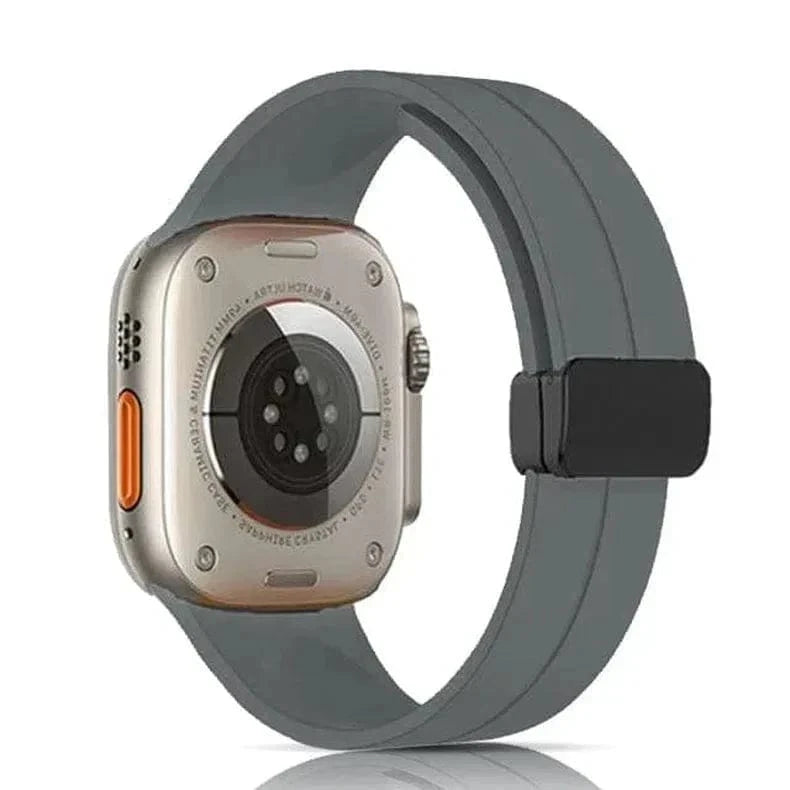 Magnetic D-Buckle Silicone Band for Apple Watch 38 | 40 | 41 | 42mm S10