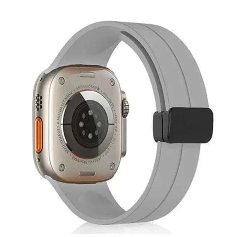 Magnetic D-Buckle Silicone Band for Apple Watch 38 | 40 | 41 | 42mm S10