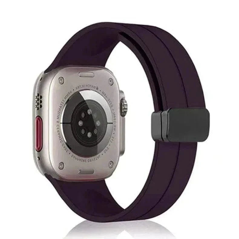 Magnetic D-Buckle Silicone Band for Apple Watch 38 | 40 | 41 | 42mm S10