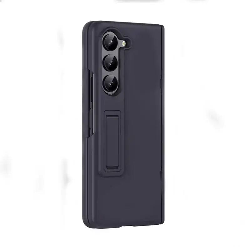 Cases & Covers for Samsung Z Fold5 / Dark Grey Magnetic Kickstand Build-in Screen Protector Hinge Protection Case Fold 5