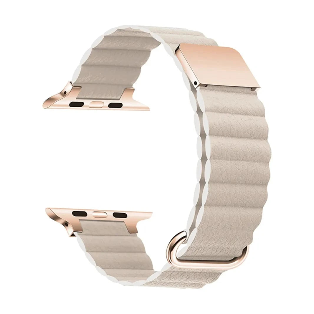 Magnetic Leather Texture Band for Apple Watch 38 | 40 | 41 | 42mm S10