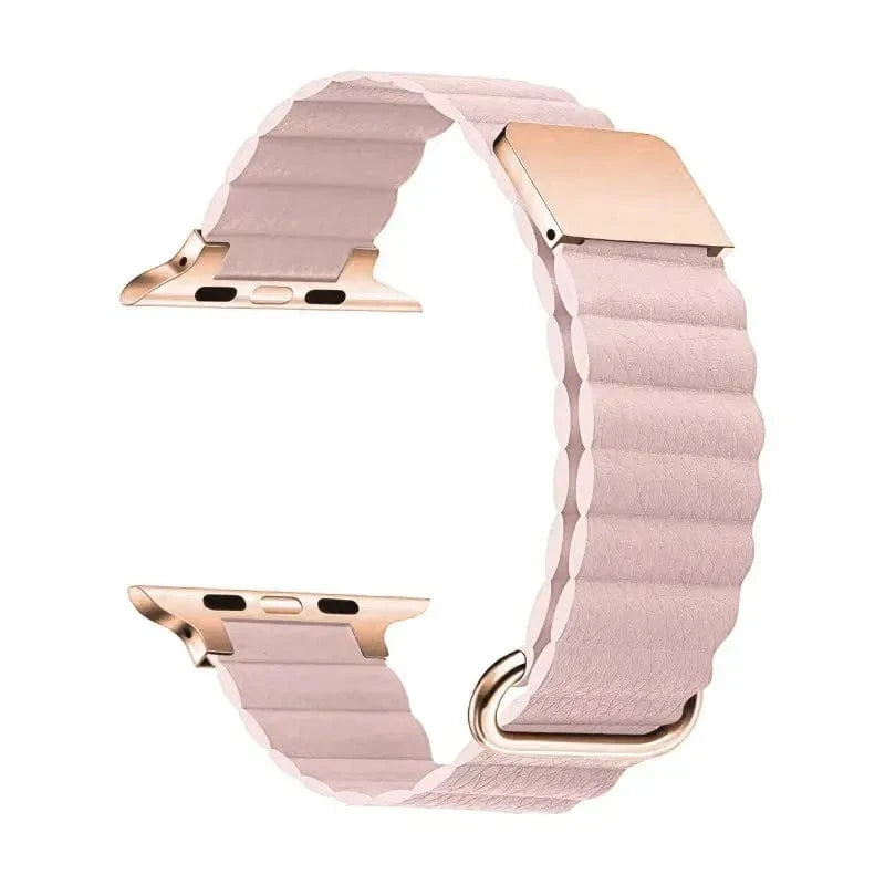 Magnetic Leather Texture Band for Apple Watch 38 | 40 | 41 | 42mm S10