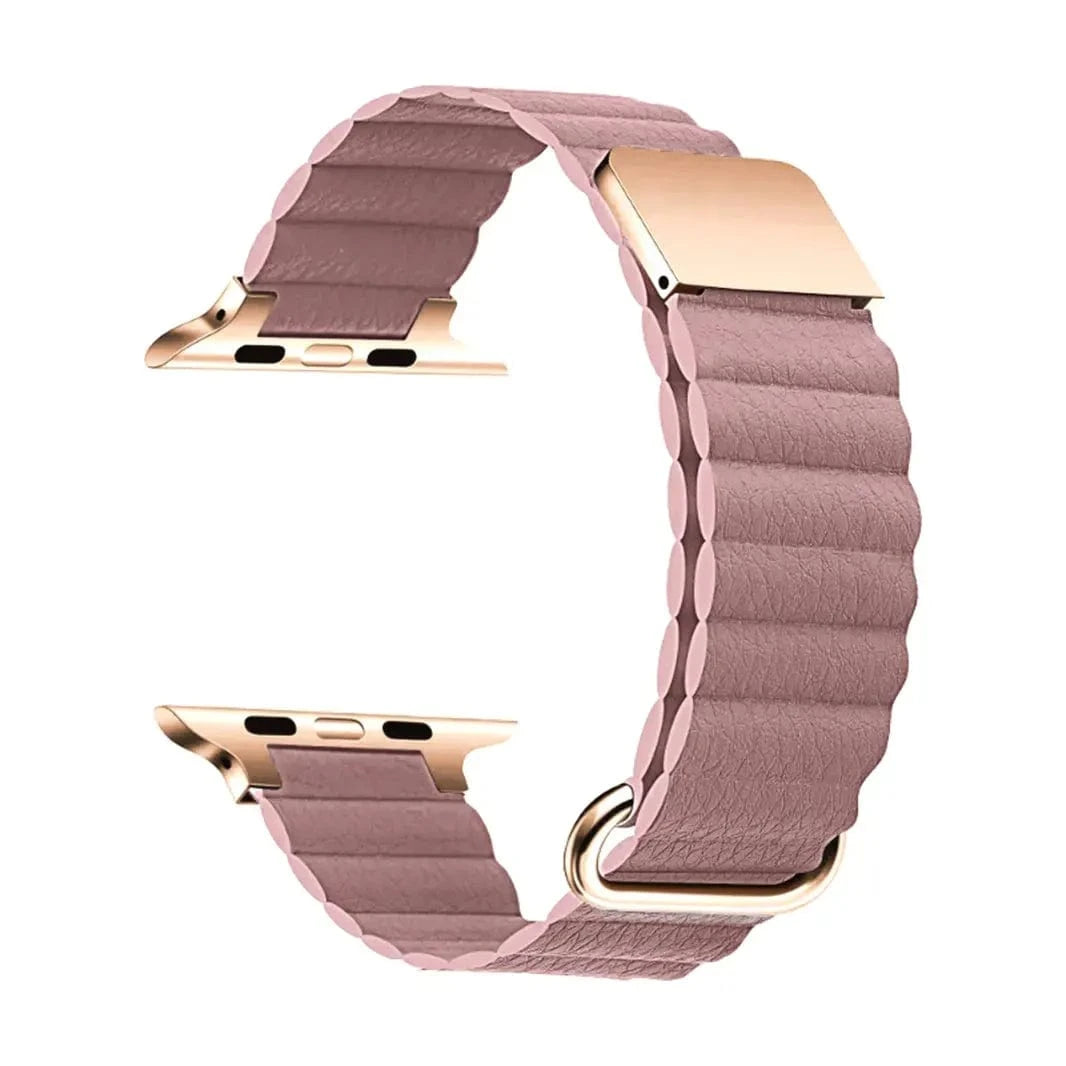 Magnetic Leather Texture Band for Apple Watch 38 | 40 | 41 | 42mm S10