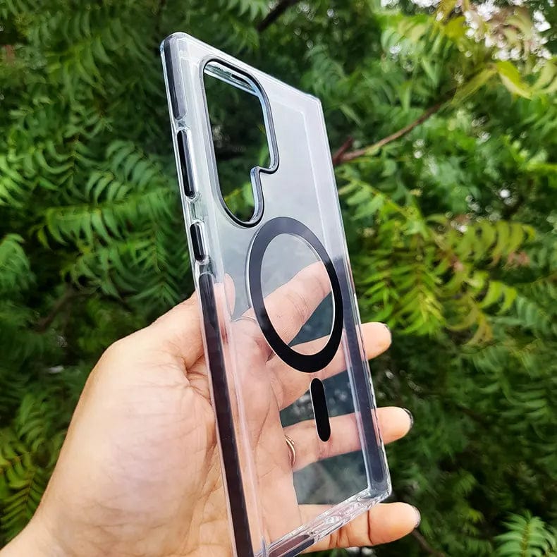 Cases & Covers Magnetic Magsafe Hard PC Clear Case for Samsung S24 Ultra