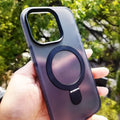 Cases & Covers for iPhone 15 Pro Max / Black Magnetic MagSafe Stand Sleek Matte Finish Cover for Apple iPhone