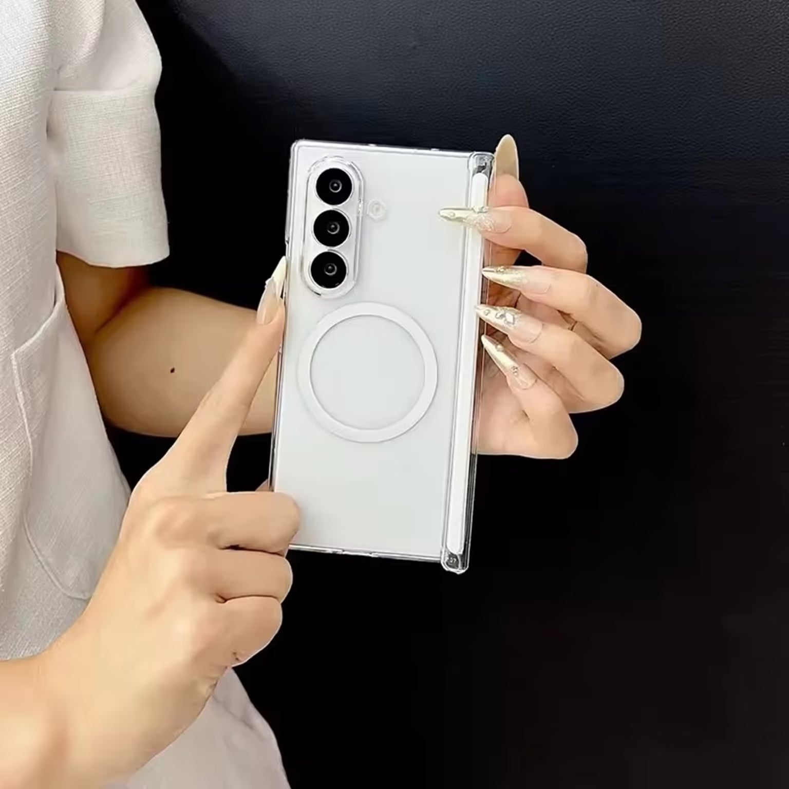 Cases & Covers Magnetic Magsafe Transparent Case with Hinge Protection for Samsung Z Fold7