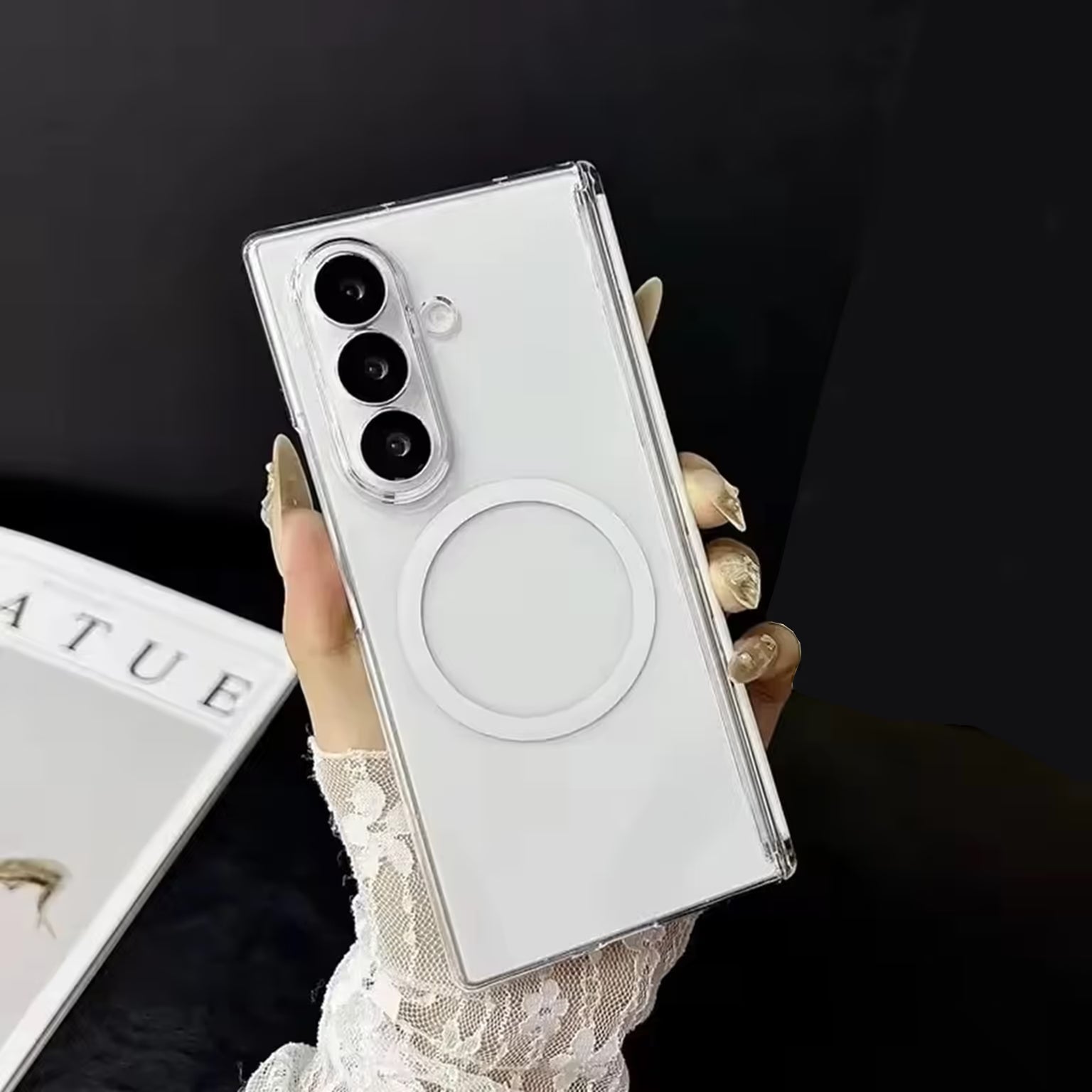 Cases & Covers Magnetic Magsafe Transparent Case with Hinge Protection for Samsung Z Fold7