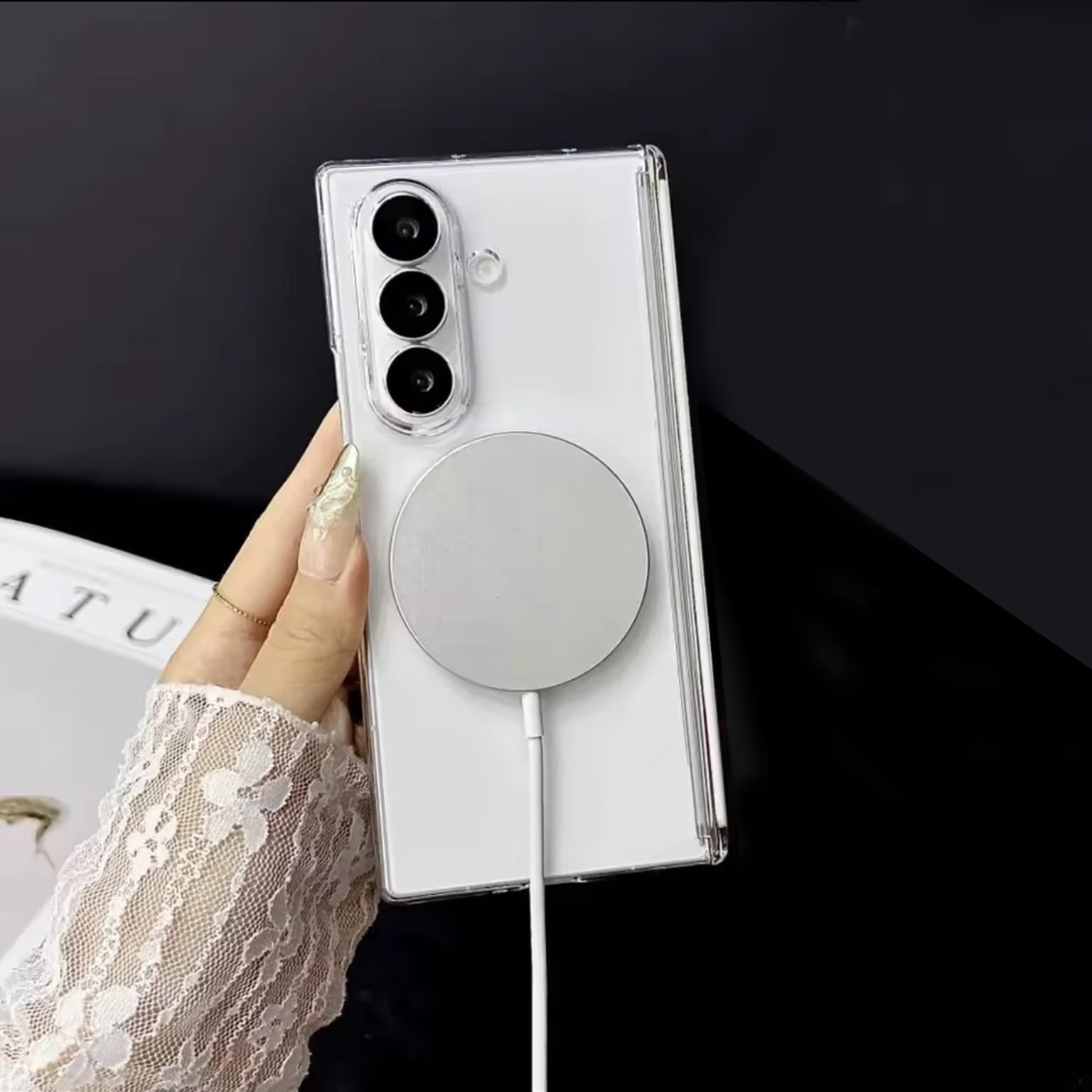 Cases & Covers Magnetic Magsafe Transparent Case with Hinge Protection for Samsung Z Fold7