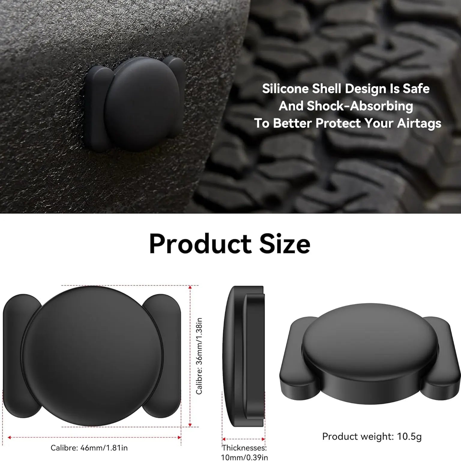 Cases & Covers Magnetic Silicone Air Tag Holder with Strong Magnet and Super Adhesive Sticker for Apple AirTag