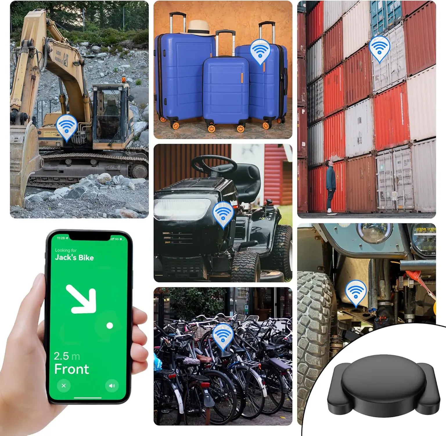 Cases & Covers Magnetic Silicone Air Tag Holder with Strong Magnet and Super Adhesive Sticker for Apple AirTag