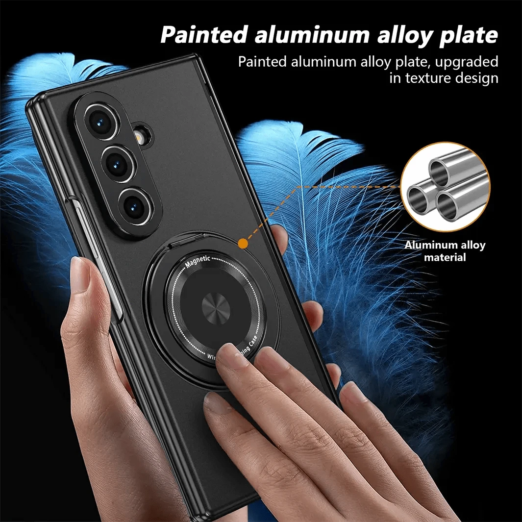 ktusu Generic Cases & Covers Magnetic Suction 360 Rotating Stand Case with Hinge Protection for Samsung Z Fold7