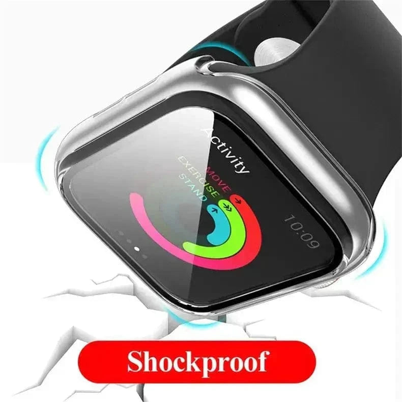 Cases & Covers Matte Protective In-Build Curved Glass Cover for Apple Watch 44mm