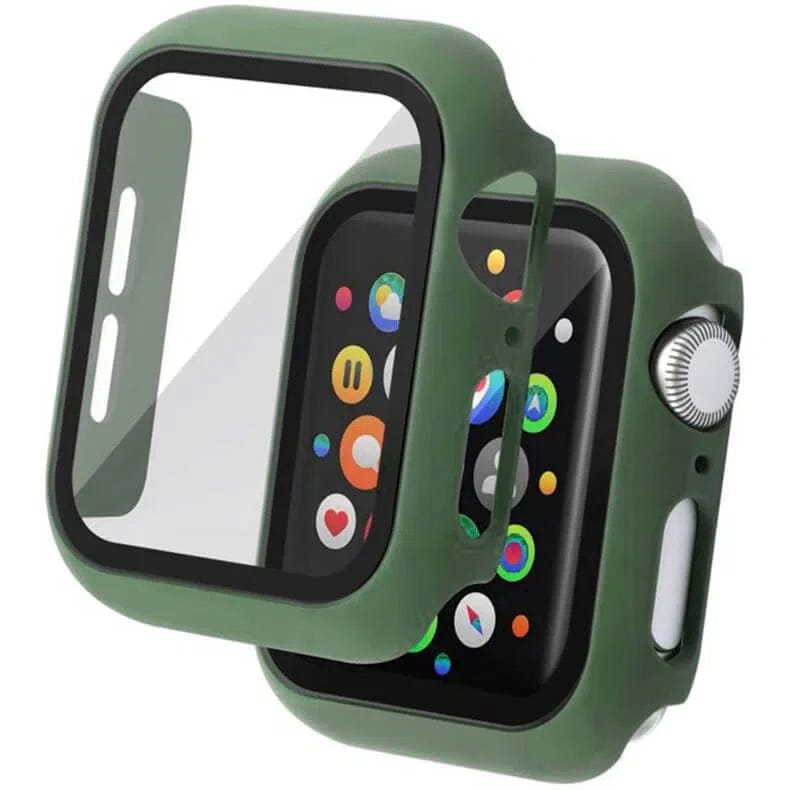 Cases & Covers Matte Protective In-Build Curved Glass Cover for Apple Watch 45mm
