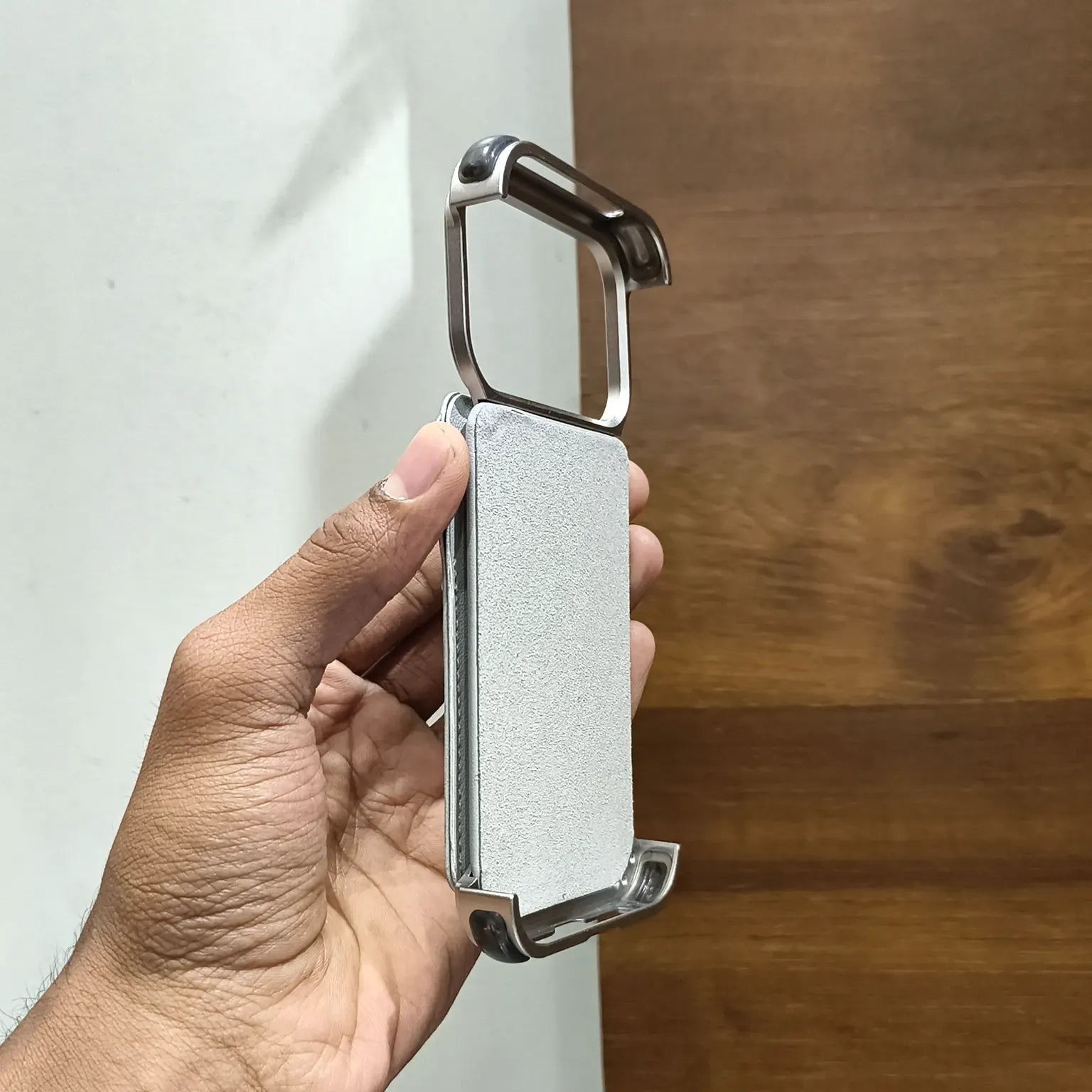 Cases & Covers Metal Frame Leather Magnetic Card Holder MagSafe Case for iPhone 17 Pro Max