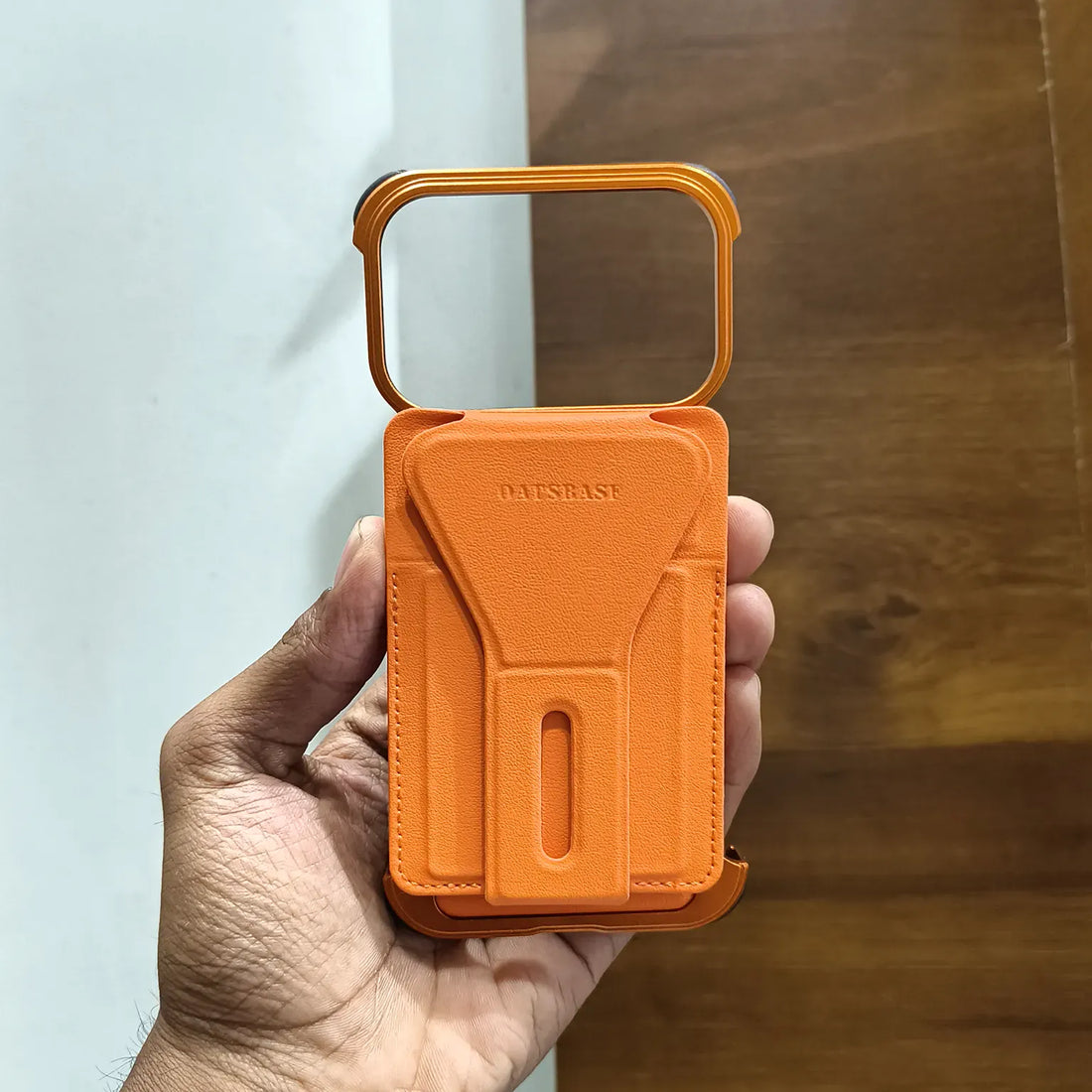 Cases & Covers Metal Frame Leather Magnetic Card Holder MagSafe Case for iPhone 17 Pro Max