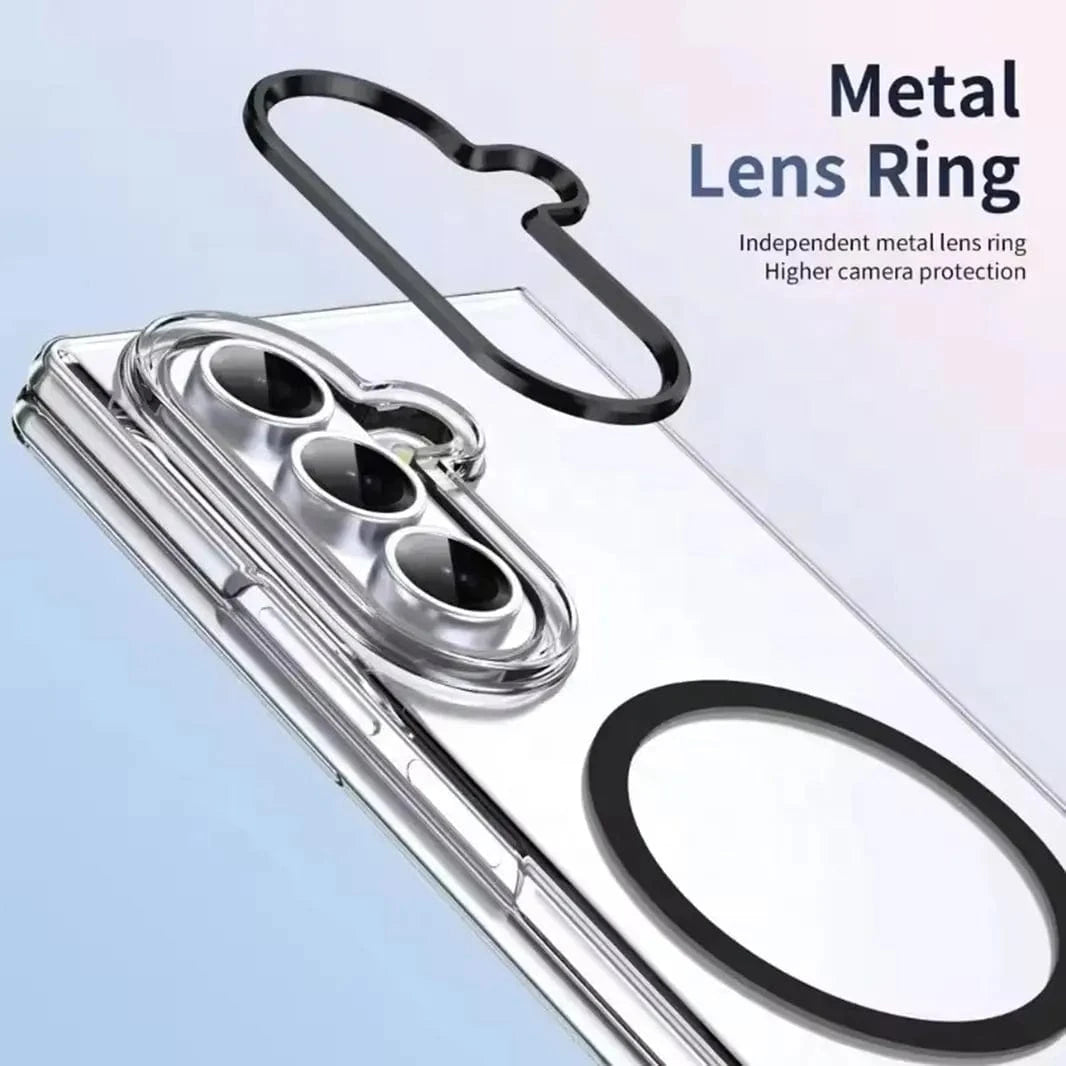 ktusu Generic Cases & Covers Metal Key Magnetic Magsafe Transparent Hard Case for Samsung Z Fold7