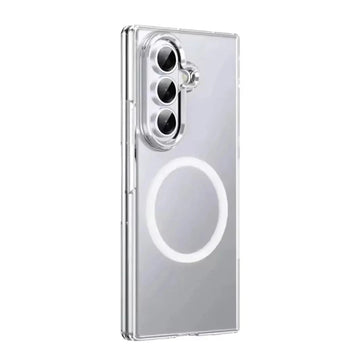 ktusu Generic Cases & Covers Metal Key Magnetic Magsafe Transparent Hard Case for Samsung Z Fold7 Silver