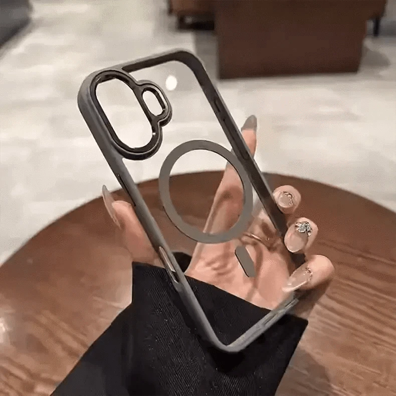 ktusu iShock Cases & Covers Metal Keys Magsafe Hard Back Soft Edge Case for iPhone 11 without magsafe / Black