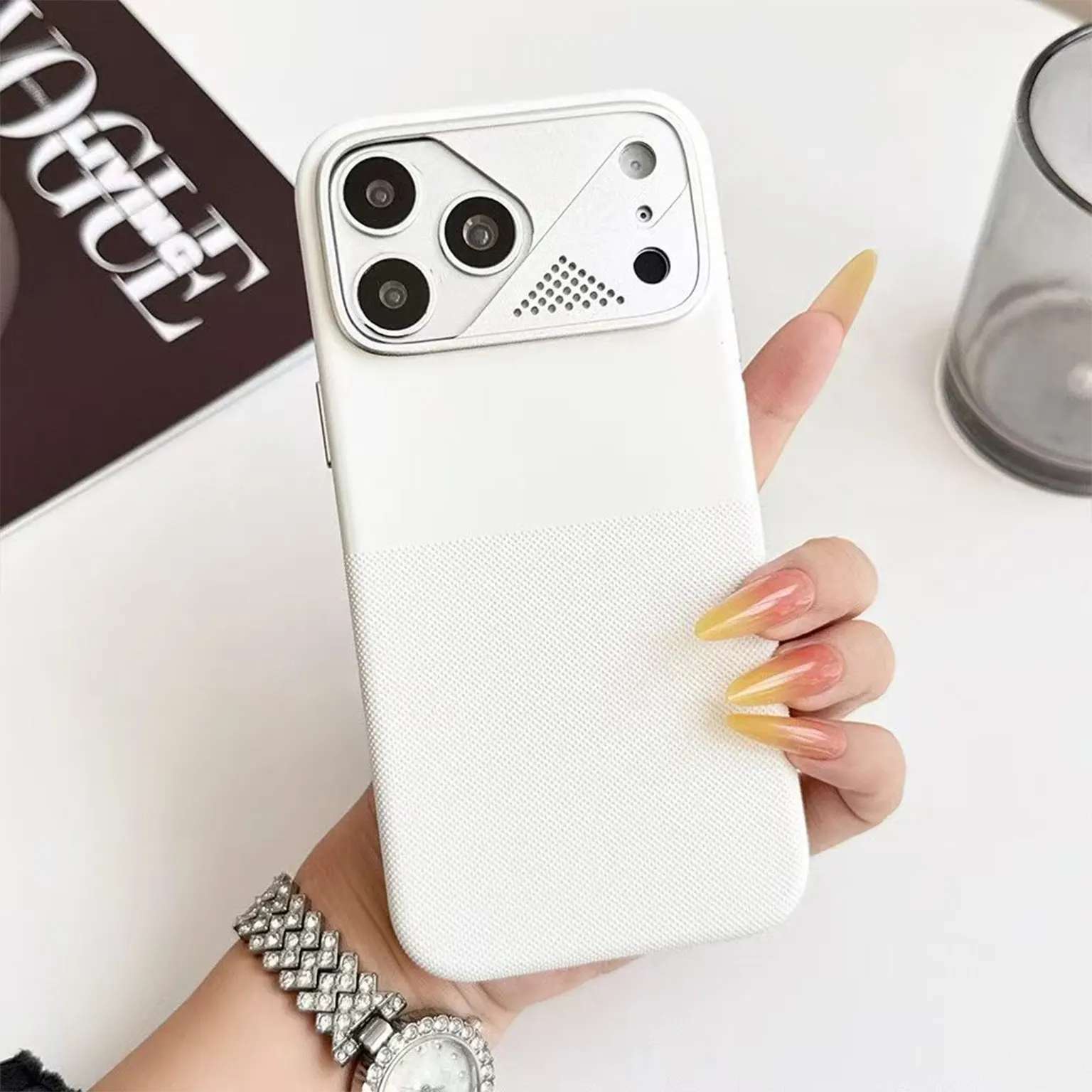 Metal Lens Frame MagSafe PC + TPU Hard Case for iPhone 17 Pro KTSUPCOCH 8977295633959