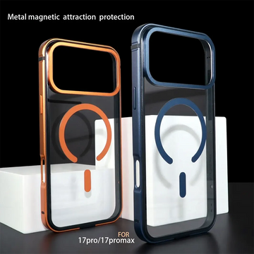 Cases & Covers Metal TPU Frame PC Back Transparent Hard Case for iPhone 17 Pro Max